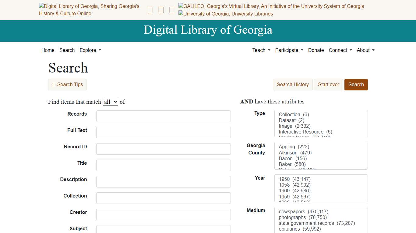 Search - Digital Library of Georgia